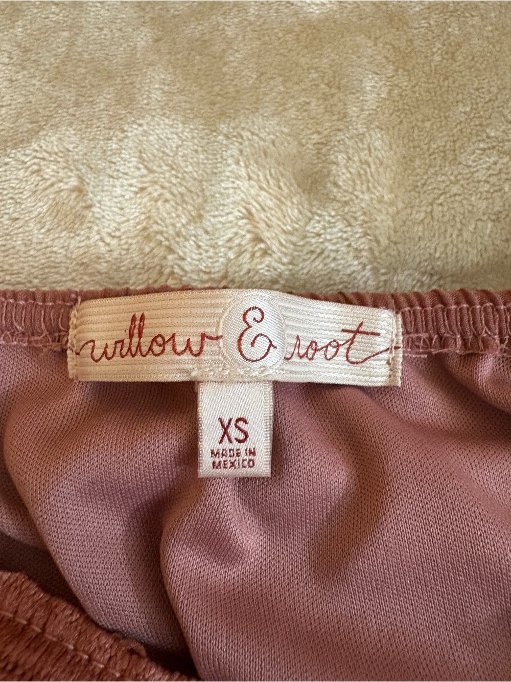 Willow & Root Cami in Dusty Rose Adjustable Straps With Crochet Lace Overlay XS - Picture 3 of 5